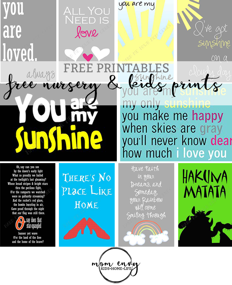 free nursery prints kids prints mom envy