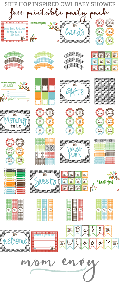 baby shower skip hop owl mom envy party pack