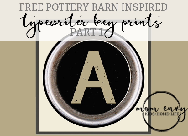 Pottery Barn Knock Off Typewriter Key Art Part 1