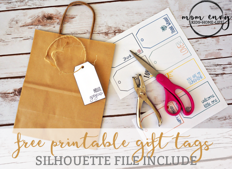 Free Printable Gift Tags - Silhouette File Included
