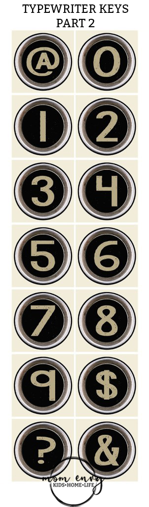 typewriter keys mom envy numbers free prints