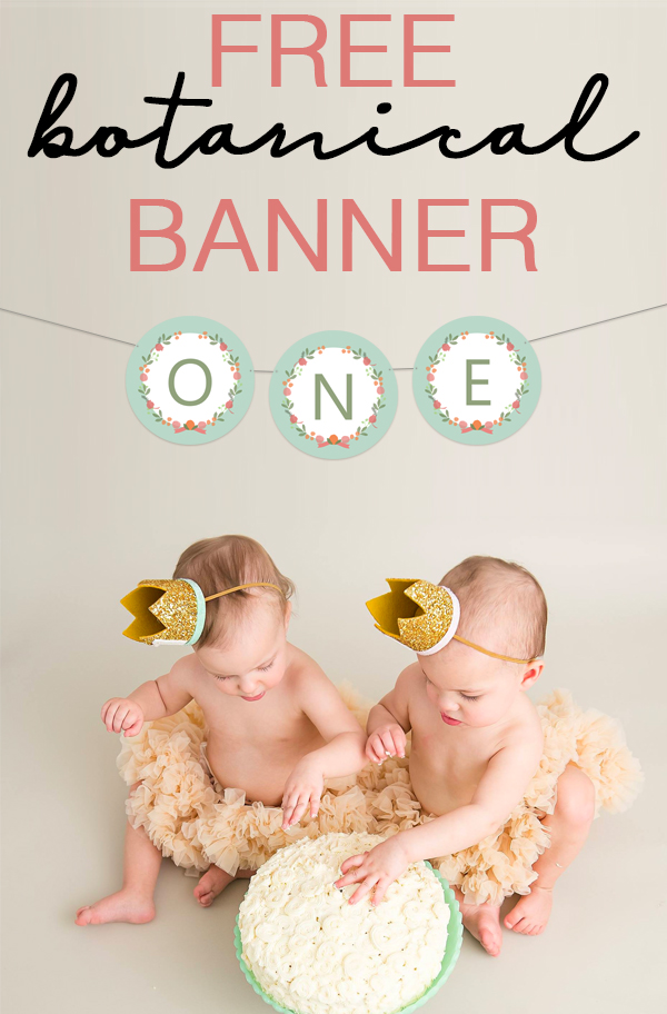 Free Botanical Banner - Anthropologie Inspired Party Banner that is FREE to print. Perfect boho baby shower decor, wedding shower decor, nursery decor, or photo shoot banner. #boho #girlnursery