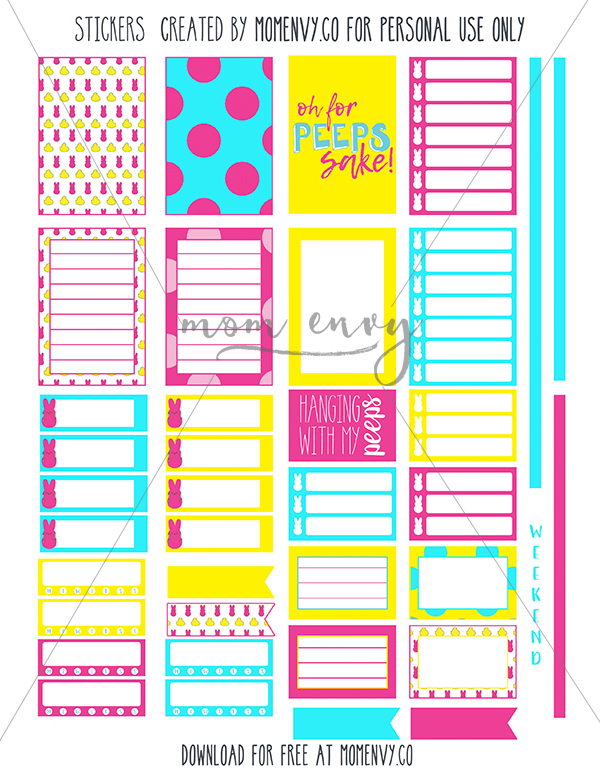 free peeps planner stickers mom envy