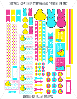 free peeps planner stickers happy planner mom envy