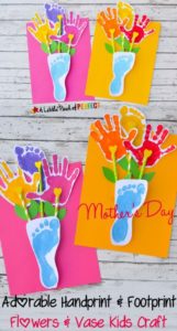 Mother's Day Crafts Round -up From Mom Envy - Mother's Day Crafts Round -up From Mom Envy - A Little Pinch of Perfect Footprint Flowers