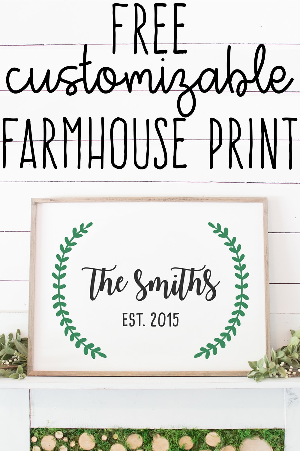 Free Farmhouse Inspired Established Print Customizable