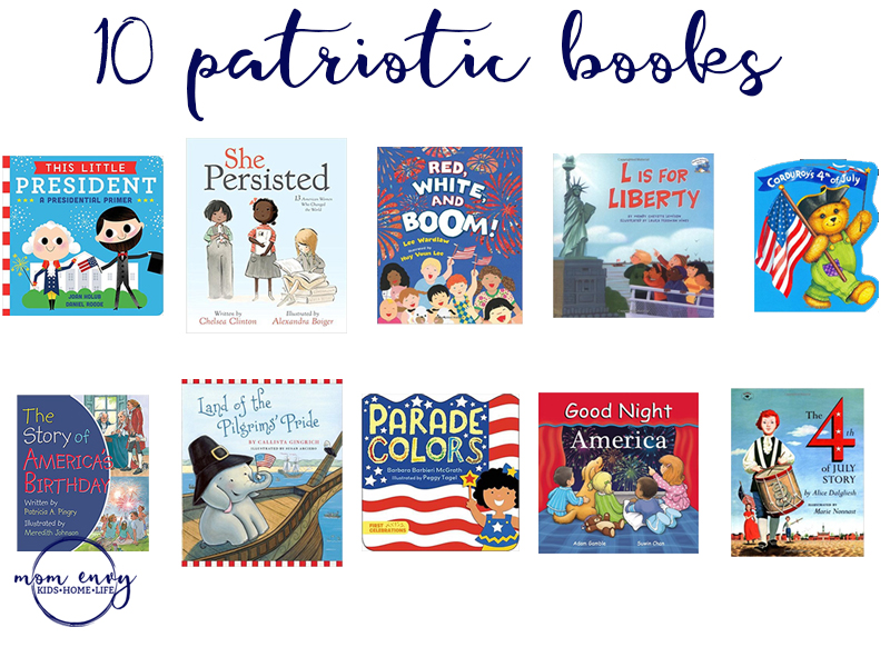 Patriotic Books for Kids Mom Envy. Books about Memorial Day. Books about Fourth of July. Books about America. Childrens books. Best Childrens Books. Best Childrens Books about America.