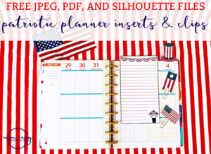 Patriotic Planner Inserts and Clips from Mom Envy. Free Memorial Day planner inserts. Free Fourth of July planner inserts. Free Labor Day planner inserts. Free patriotic planner clips. Free red, white, and blue planner printables.