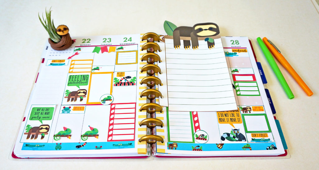 Sloth and Tropical Animals Planner Stickers from Free Mom Envy. Available in mini, classic, and big sizes. PDF, JPEG, and Silhouette files included. Free silhouette files. Happy Planner. Free planner printables. Free planner stickers. Free sloth planner stickers. Chamelon, lemur, alligator, frog, and snake planner stickers. Free happy planner stickers.