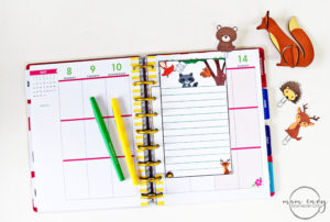 Woodland Animal Planner Inserts and Clips Mom Envy No words