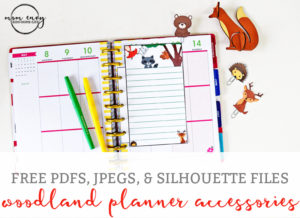 Free Woodland Animal Planner Inserts and Clips from Mom Envy Happy Planner Free Printables Free Planner Printables