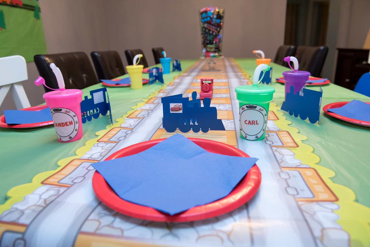 Train Themed Birthday Party Ideas from https://momenvy.co. Thomas the Tank Engine birthday party ideas. Train party. Thomas party. Get some awesome ideas about how to throw a train party that your kid's friends will love!