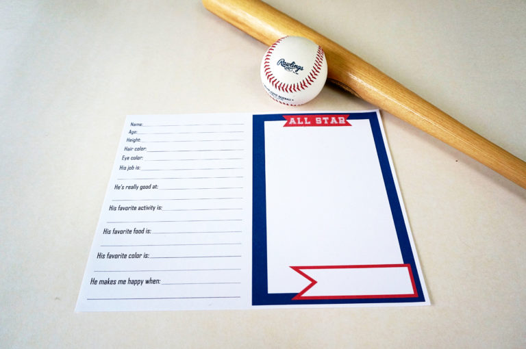 Father's Day Interview Printable - Interview Baseball Cards