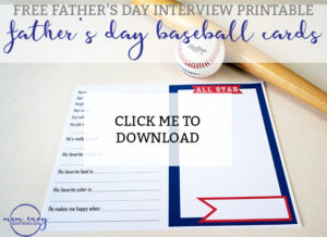 Father's Day Interview Printable from Mom Envy