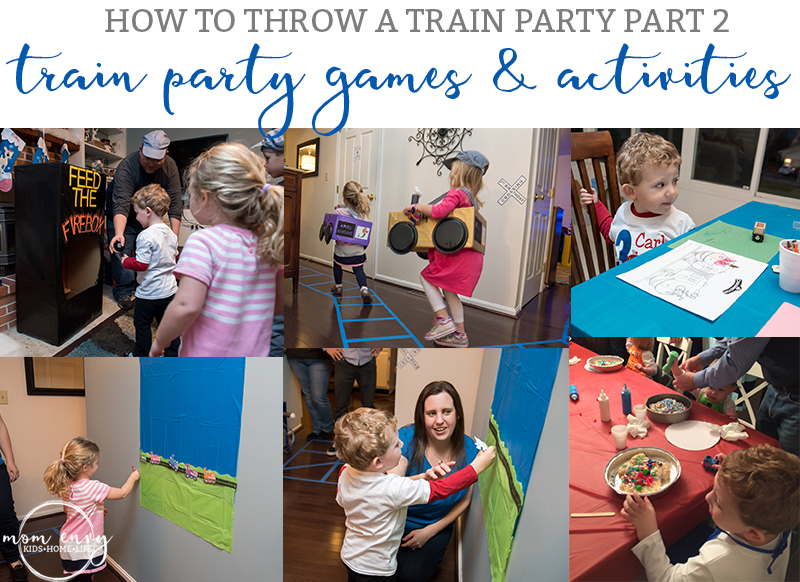 Train Party Games - from Mom Envy. Train Themed Birthday Party Ideas from https://momenvy.co. Thomas the Tank Engine birthday party ideas. Train party. Thomas party. Get some awesome ideas about how to throw a train party that your kid's friends will love!