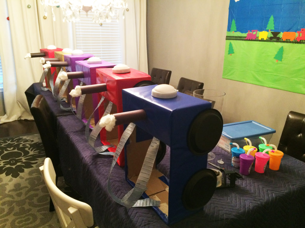 Train Themed Birthday Party Ideas from https://momenvy.co. Thomas the Tank Engine birthday party ideas. Train party. Thomas party. Get some awesome ideas about how to throw a train party that your kid's friends will love!