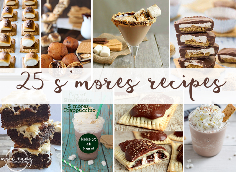 S'mores Recipes. Check out this round-up of 25 Must-Try s'mores recipes that are perfect for summer entertaining. | https://momenvy.co