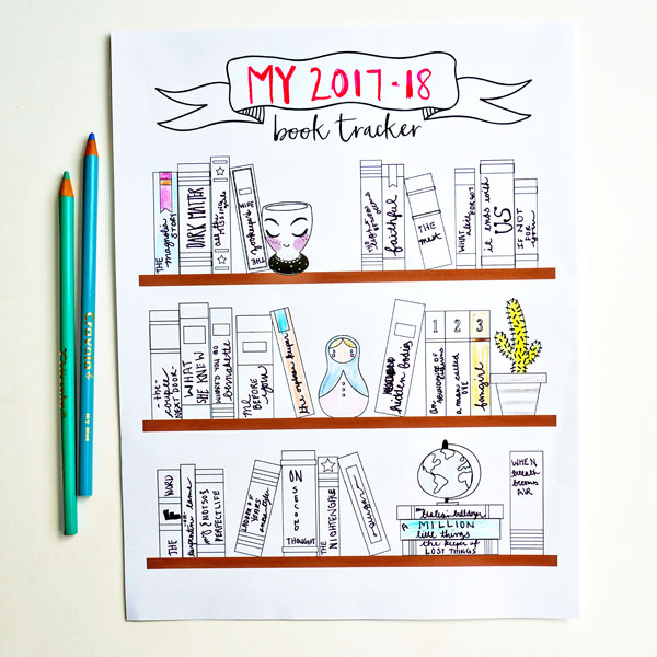 Free Book Tracker Planner Printable. Download three different planner printables perfect for a planner. Create a book bucket list for you or for your child. Download this free bullet journal style planner printable. #bulletjournal #bujo #freeplannerprintables #planning #happyplanner