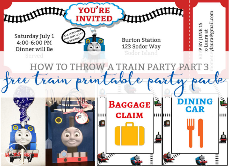 How to Throw a Train Birthday Party - Part 4 - Free Train Party Printables