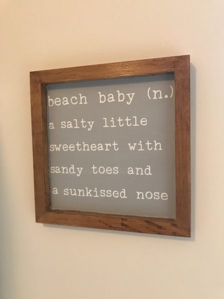 DIY Beach Signs. Free rustic beach sign SVGs available. Beach nursery decor. Beach decor. Beach signs. Free SVG files. High Tide and Low tide Sign. Beach Baby Sign. from: https://momenvy.co