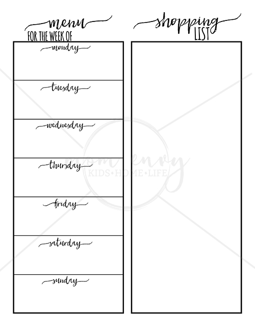 Meal Planning Printables - Get the The Ultimate Guide to Meal Planning. It has everything you need to stop the dinner struggle. Free shopping lists, free meal planning calendar, free weekly meal planners, and more! #organization #planneraddict #happyplanner