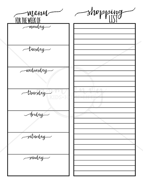 Meal Planning Printables - Get the The Ultimate Guide to Meal Planning. It has everything you need to stop the dinner struggle. Free shopping lists, free meal planning calendar, free weekly meal planners, and more! #organization #planneraddict #happyplanner