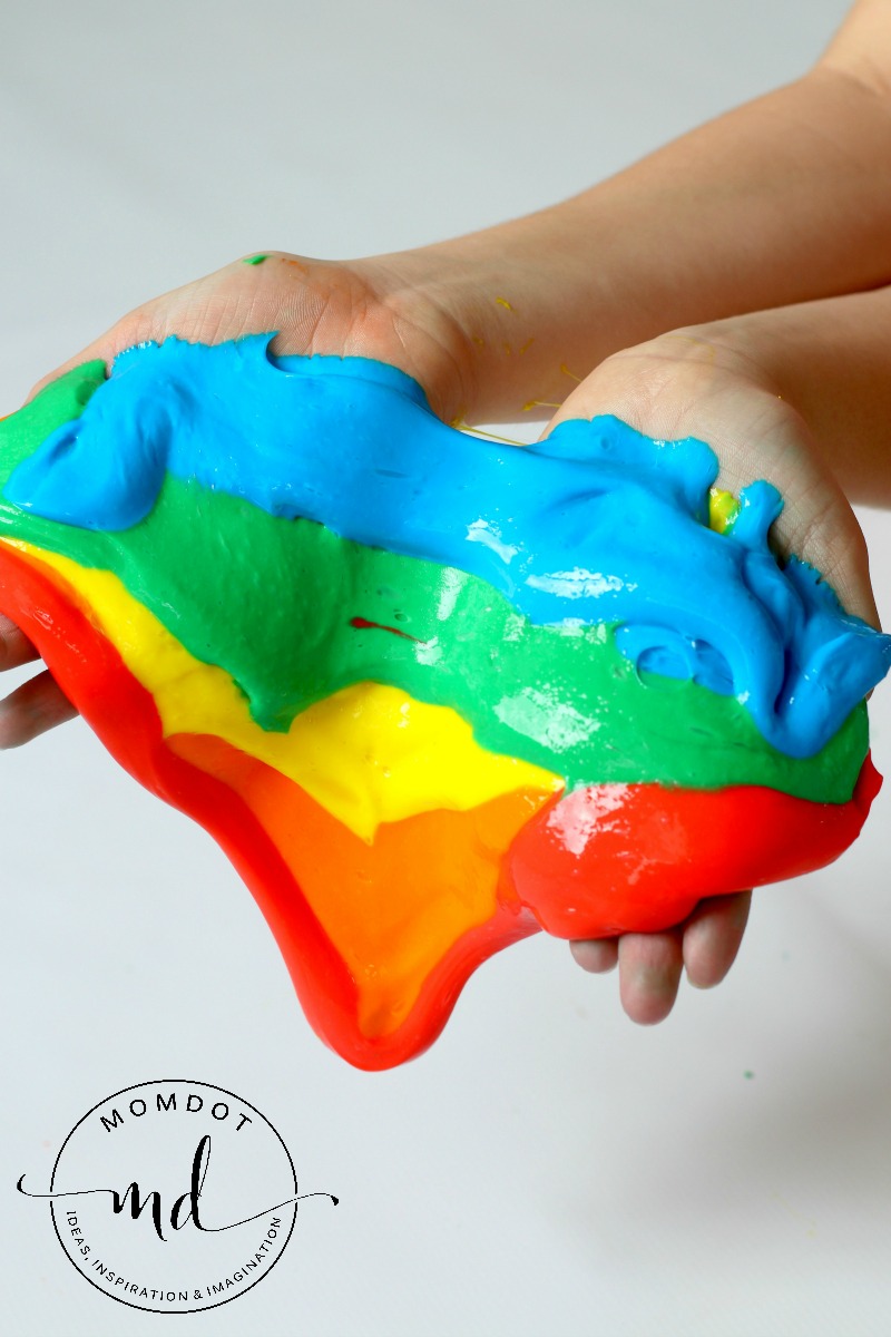 Colorful Rainbow Slime - Little Bins for Little Hands