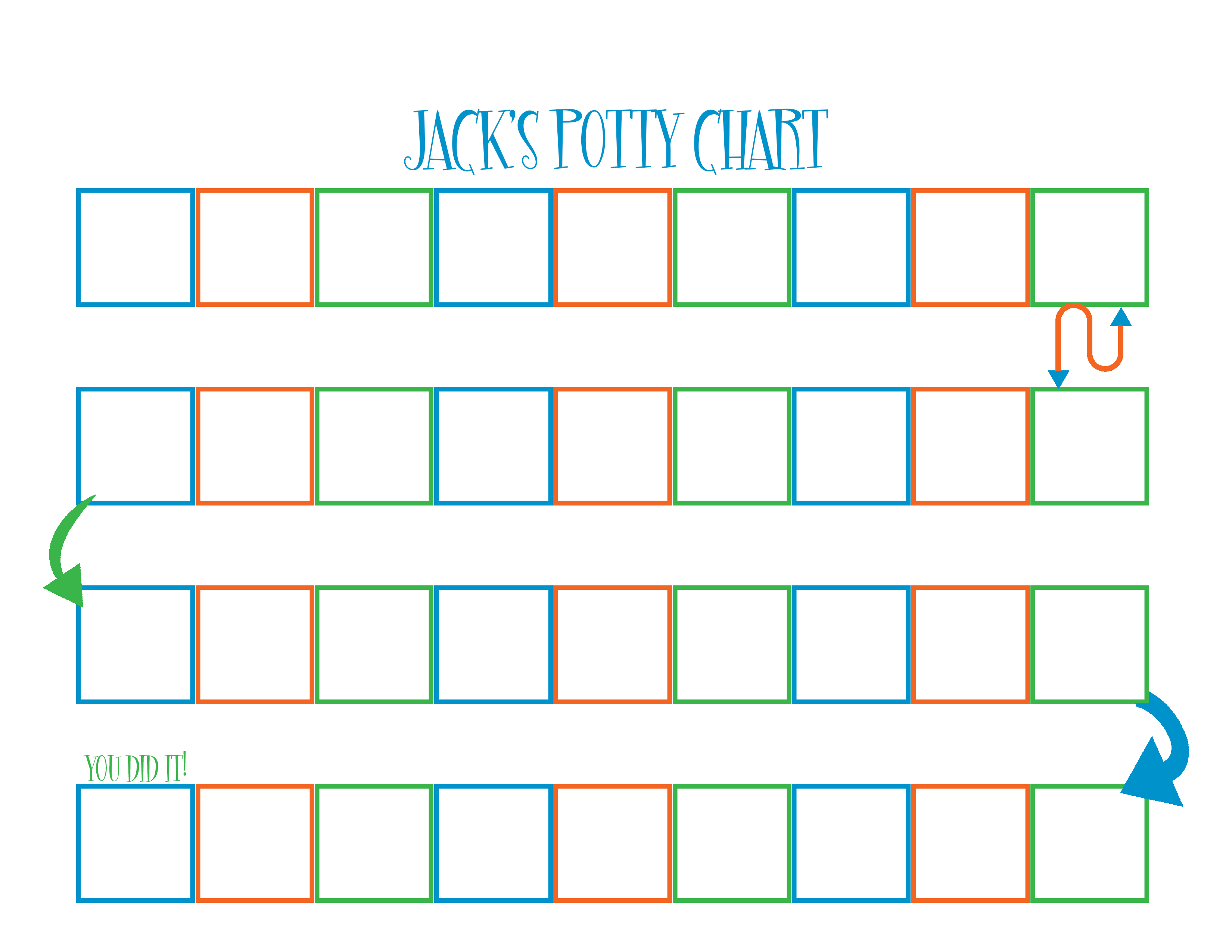 Free Potty Sticker Chart