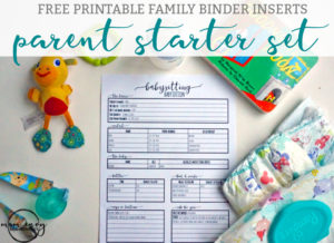 Download the free parent starter kit today. Free daycare forms, babysitter forms, emergency information form, hospital checklist, milestone tracker, and more are available.