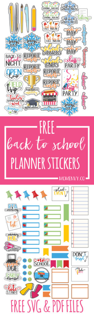 School Planner Stickers Free File