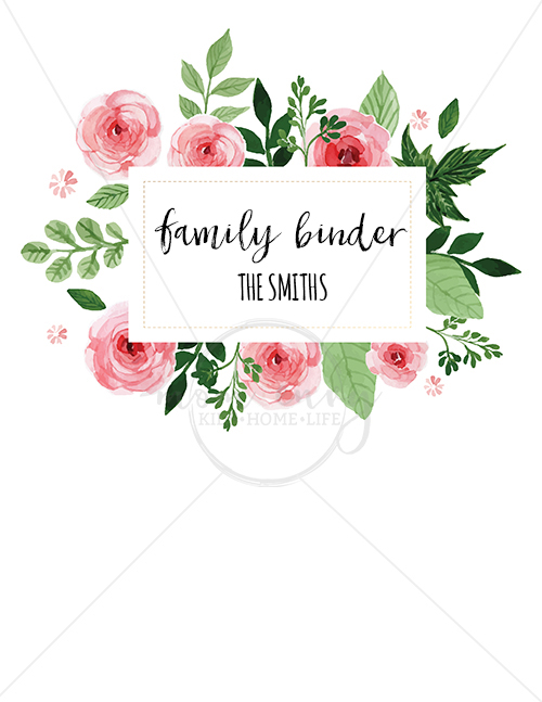 Printable Binder Covers - Download 5 Cute Binder Covers for Free! There is sure to be a printable binder cover to match your personality. They work great as free planner covers - they were designed originally as Happy Planner covers. #planneraddict #familybinder #freeprintables #organization