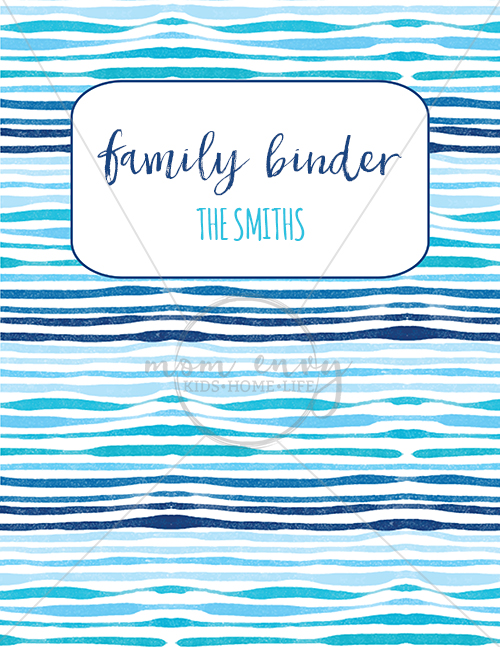 Printable Binder Covers - Download 5 Cute Binder Covers for Free! There is sure to be a printable binder cover to match your personality. They work great as free planner covers - they were designed originally as Happy Planner covers. #planneraddict #familybinder #freeprintables #organization