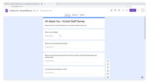 This is the image of a Google Forms teachers favorite things form.