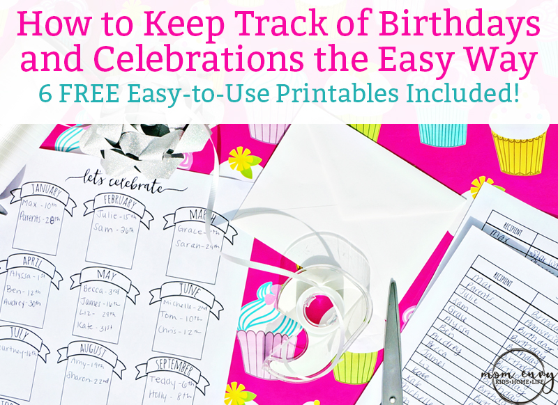 Birthday tracker and celebration trackers. Free birthday and celebration printables to keep track all year long. Learn how to keep track of birthdays and celebrations the easy way. Free Happy Planner Printables. Free bullet journal printables. Free bullet journal birthday tracker. https://momenvy.co/2017/09/birthday-tracker.html