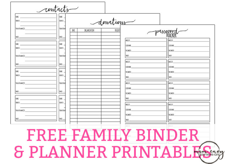 Home organization printables free printable home organization