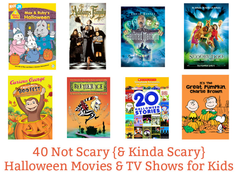 40 Not so Scary Halloween Movies and Kinda Scary Movies for kids. The ultimate Halloween movie and tv show list for kids. Great Halloween tv shows for kids. Halloween movies for kids that they'll love.