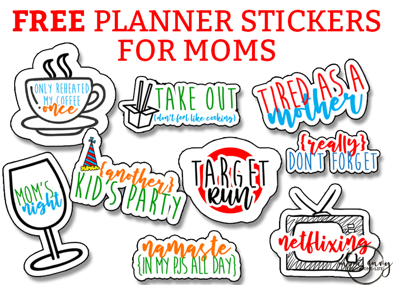 mom life happy planner stickers