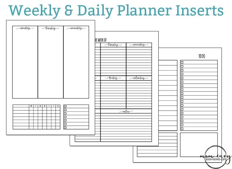 daily planner printable free