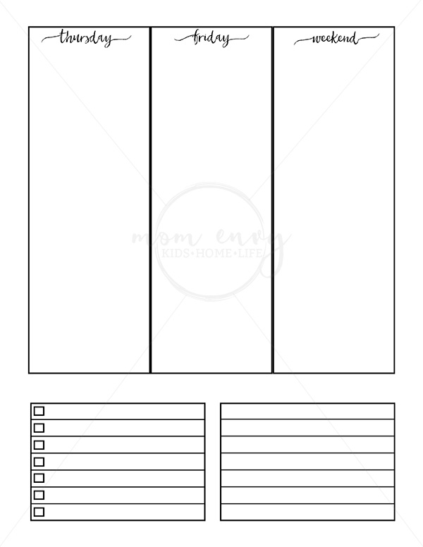 Weekly Planner Printable and Daily Planner Printable. Download free Happy Planner inserts, free family binder inserts, and free A5 planner inserts. They can now be used for any size planner. Craft your own planner, today! #plannerlover #weeklyplanner