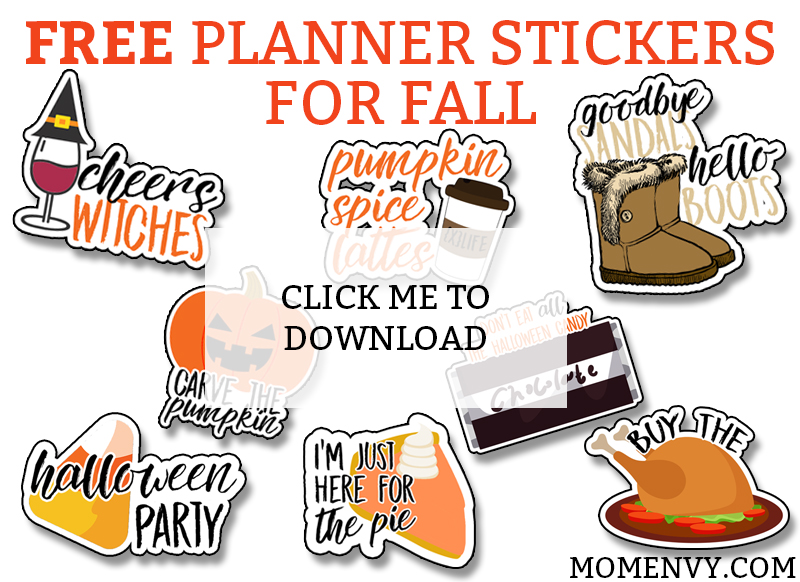 Free Fall Planner Stickers. 38 different free fall planner stickers. Free Fall Silhouette file. Free fall SVG file. Free planner stickers. Free fall printable.