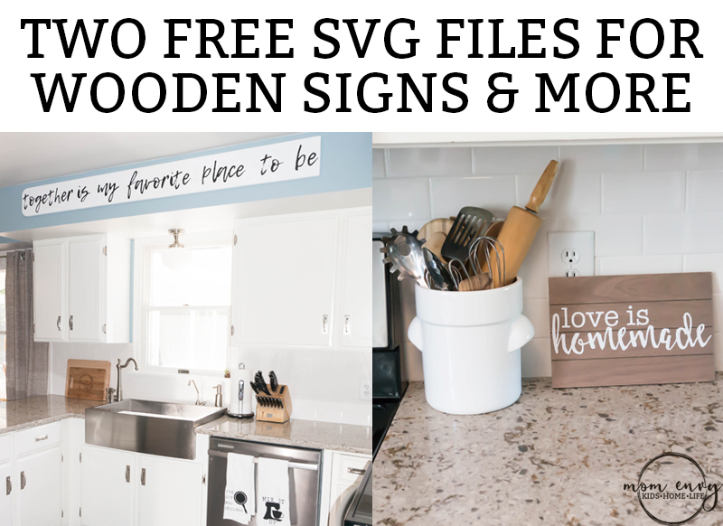 Free Family SVG files for wooden signs, vinyl decals, and more. Silhouette files and SVG files are included for free. Make these signs today. #freesilhouettefile #freesvg #DIY