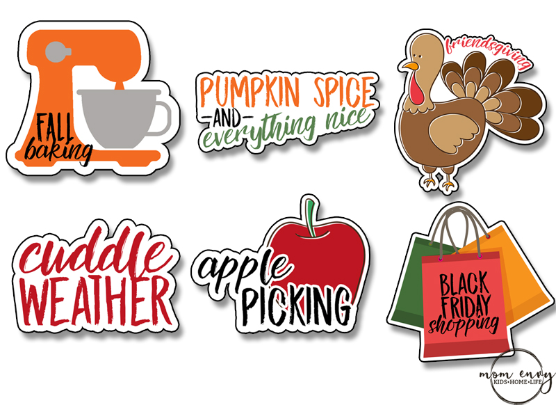 FALL Shopping PRINTABLE Stickers Black Friday Planner Kit 