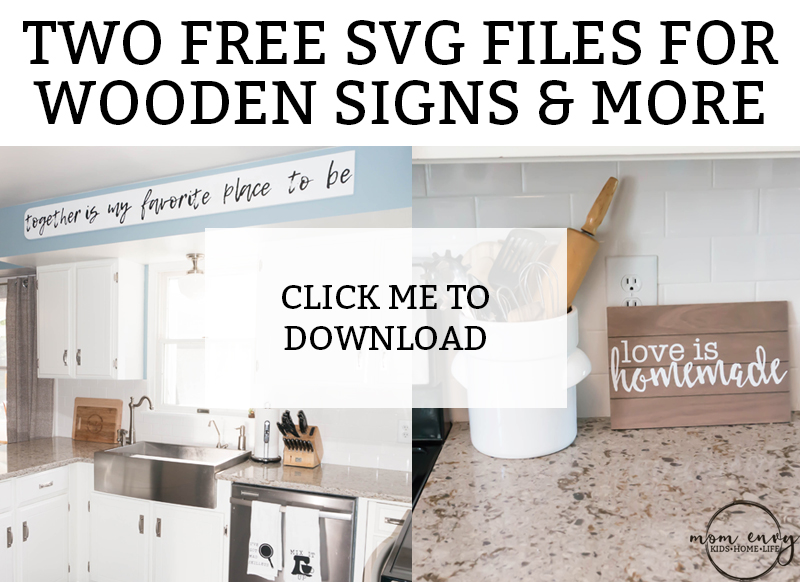 Free Family SVG files for wooden signs, vinyl decals, and more. Silhouette files and SVG files are included for free. Make these signs today. #freesilhouettefile #freesvg #DIY