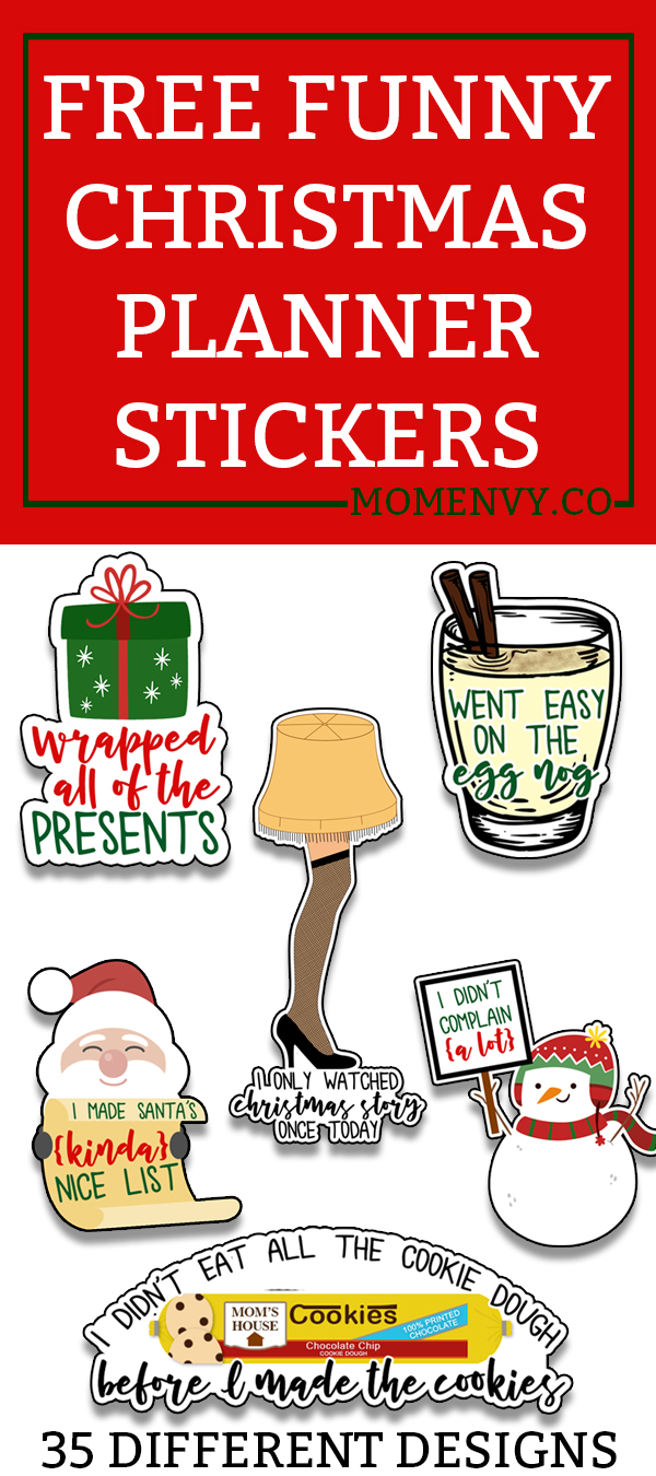 Free funny Christmas planner stickers - Free Holiday Adulting Stickers. Sick of no longer receiving gold stars? Then these stickers are for you. They work great as free Happy Planner stickers, Erin Condren, Recollections, and more. #freeplannerprintables #happyplanner #freestickers #christmas