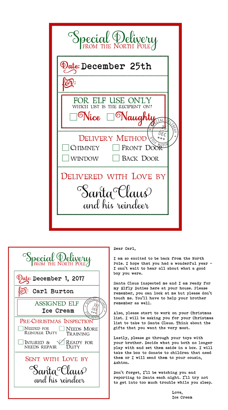 Free Custom Santa Gift s And Elf Arrival Letter 3 Free Printables