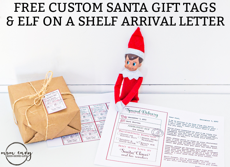 Free Custom Santa Gift Tags And Elf Arrival Letter 3 Free Printables