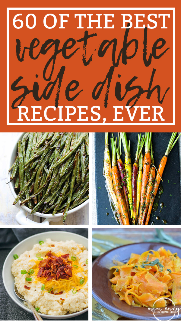 The 60 best Thanksgiving vegetable side dishes. Great vegetable side dish recipes that are unique can be hard to find. You won't be disappointed trying one of these tried and true Thanksgiving recipes. #thanksgiving #vegetables #thanksgivingrecipe #vegetablerecipe