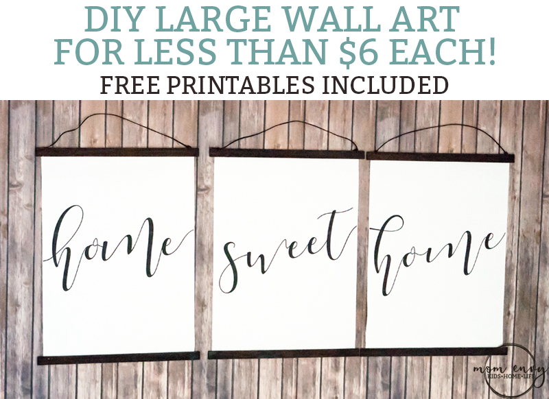 DIY inexpensive wall art, Large inexpensive wall art DIY. Free printable wall art is included. Free home sweet home prints. DIY Engineering print wall art. #DIY #freeprintables #engineringprints #wallart