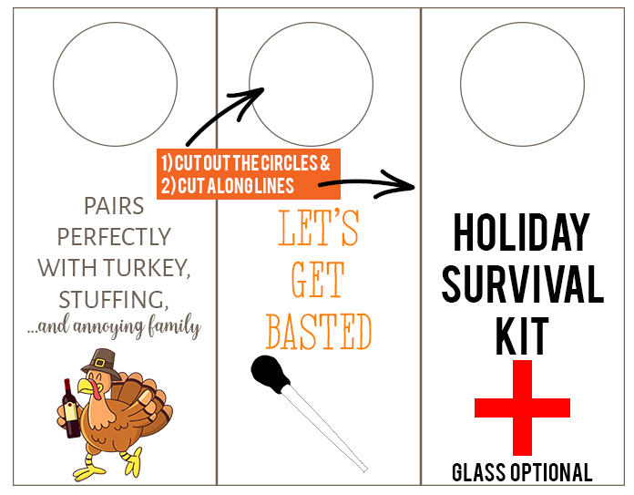 Free printable Thanksgiving wine gift tags & beer tags. Download 3 free printable gift tags for wine hostess gift. Three funny gift tags for friends. #thanksgiving #freeprintables #giftideas #thanksgivinggift