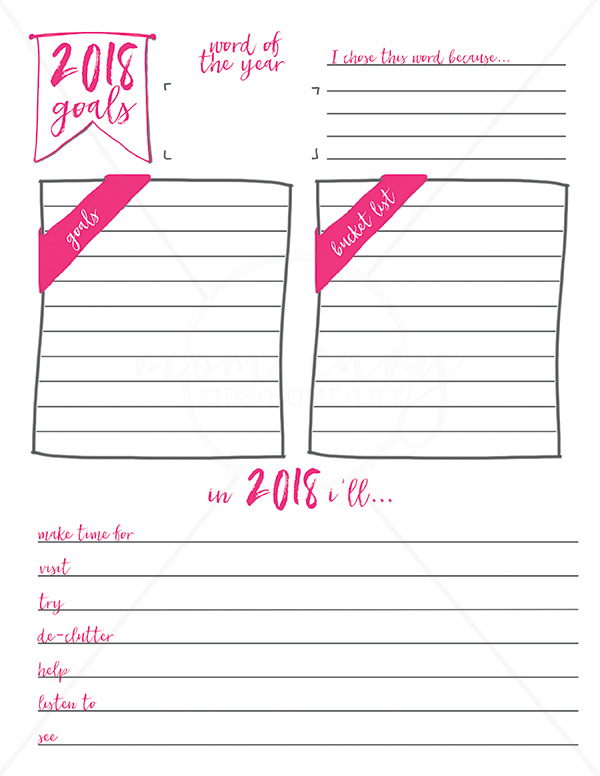 Free End of Year Planner Printables & New Year Goals Planner Printable